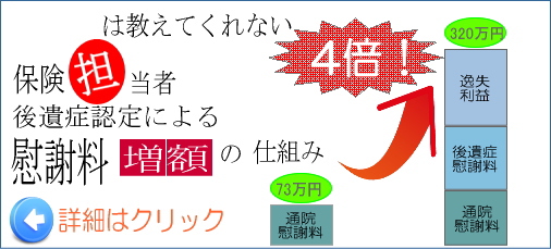 保険担当者は教えてくれない、交通事故むち打ち被害者の慰謝料増額の仕組み